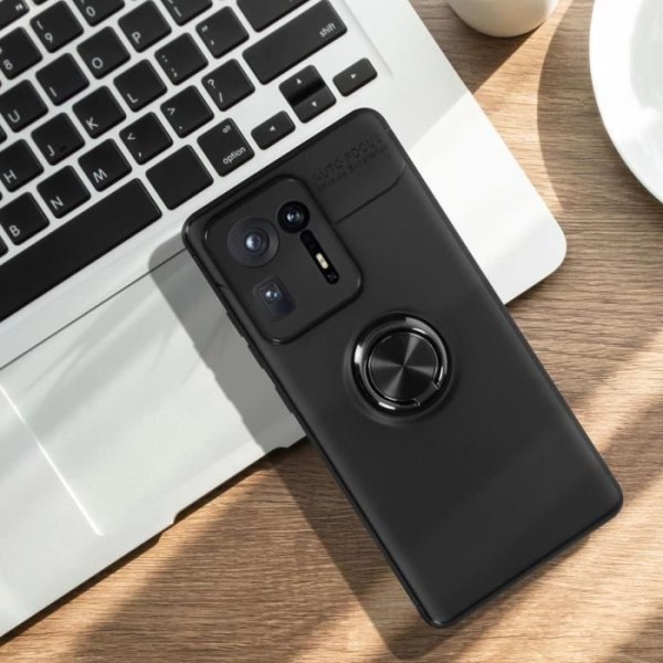 Xiaomi Mix 4 Case Blød Silikone Metallic Video Support Ring Sort