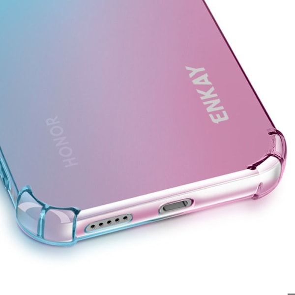 Coque til Honor 400 Lite Blød med Forstærkede Hjørner Gradient Design Enkay Blå / Rosa