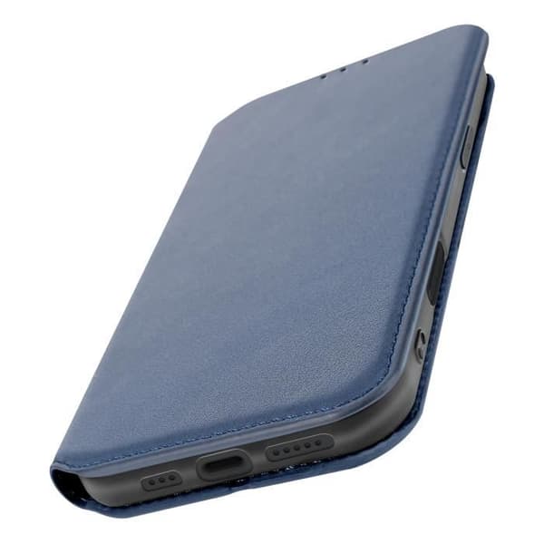 Etui för iPhone 16 Plus med kortficka och videostöd i midnattsblått Blå
