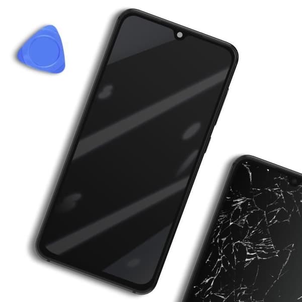 LCD-skärm - XIAOMI - Mi 9 Lite - Pekskärm - Förmonterad ram - Grå Grå