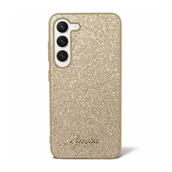 Guess Glitter Flakes Metal Logo Cover - Cover til Samsung Galaxy S24+ (Guld)