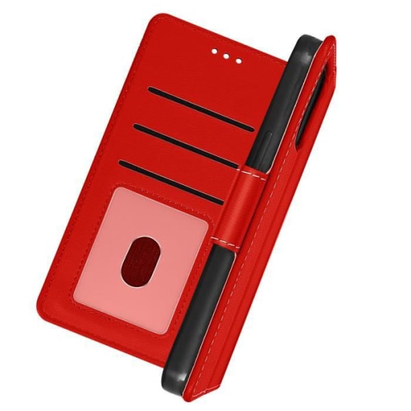 iPhone 13 Mini Multi-compartment Wallet Case Video Support Rød