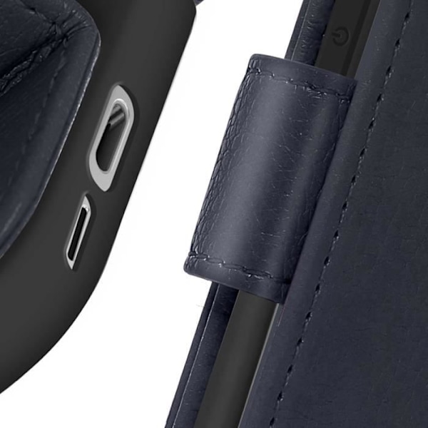 Etui för Samsung Galaxy S24 FE - AVIZAR - Portföljficka - Video Stöd - Blå Natt - Syntetisk Blå