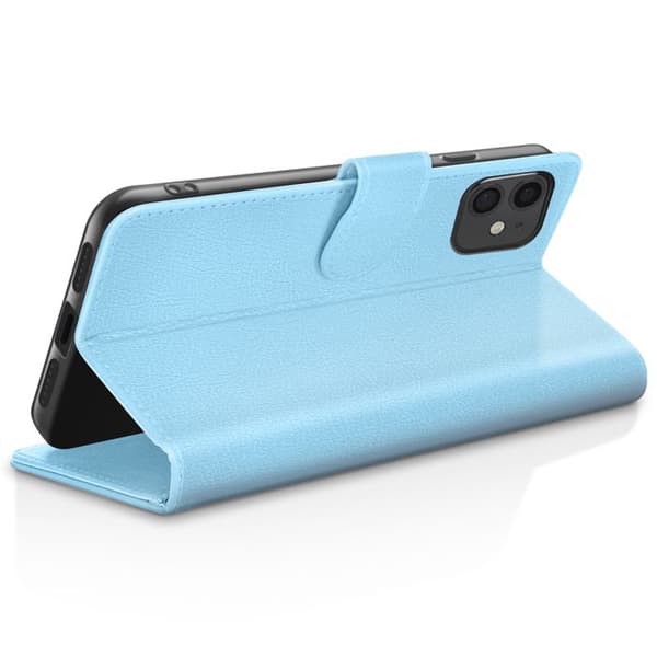 Pungetui - ZANAÉ - iPhone 11 - Horisontal Støtte - Magnetlukning - Lys Blå Blå