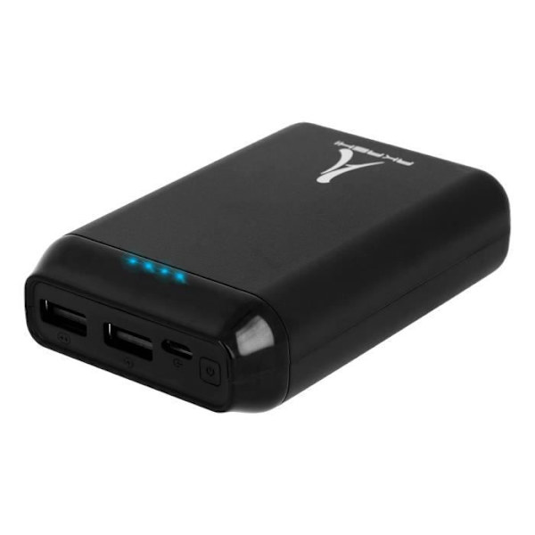 Powerbank 10000mAh extern laddare 2x USB-portar + Micro USB-port Akashi Black