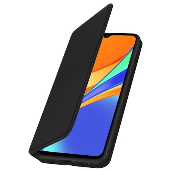 Housse Xiaomi Redmi 9C - AVIZAR - Etui Folio Tegnebog - Øko-læder - Sort Svart