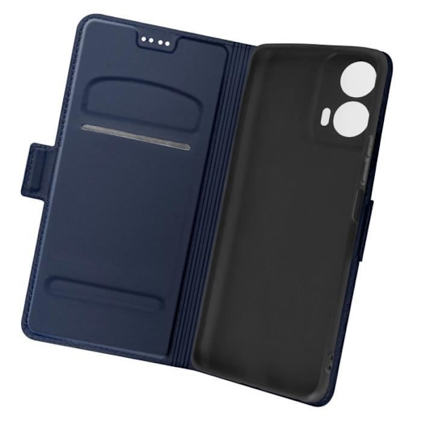 AVIZAR-kotelo Motorola Moto G24:lle ja G04:lle - Ohut Midnight Blue Design - Korttitelineen ja videotuki Blå