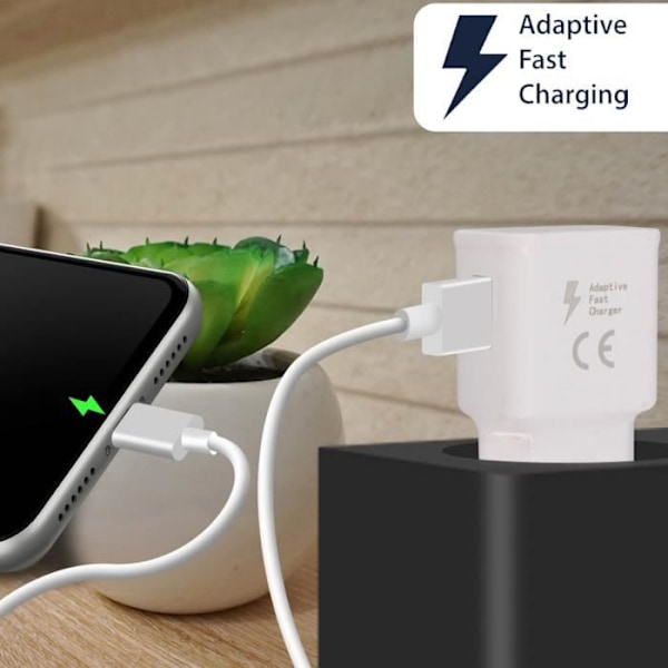 1,5A USB-netoplader og iPhone/iPad Lightning-kabel Hurtigopladning - Hvid