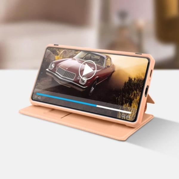 Galaxy S10 Lite Cover Korthållare Videoställ Silky Touch Dux Ducis Rosa