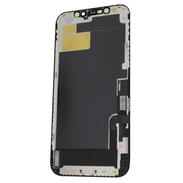 LCD Skærm Alcalian til iPhone 12 - AVIZAR - Sort Touch Glas - Tempereret Glas - 5,5 tommer - iOS Svart