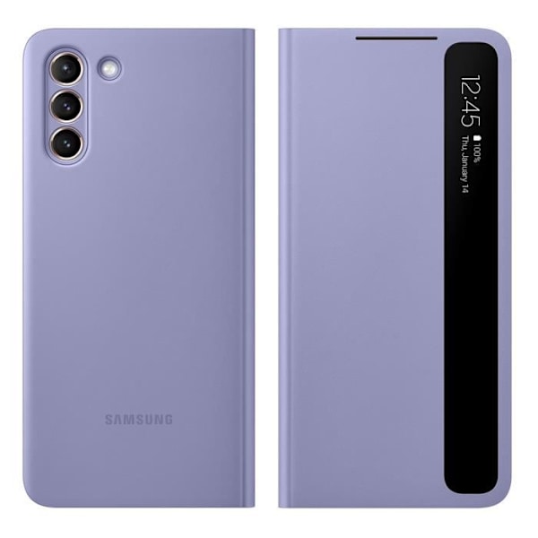 Etui - Samsung - Galaxy S21 Plus - Taktile Fönster - Antibakteriellt Skydd - Hårda Skal Lila