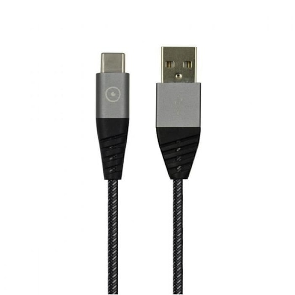 MUVIT TIGER Ultra Resistant 3A USB / Typ C-kabel - 1,2 m - Grå