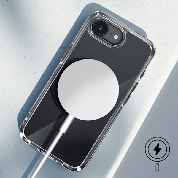 Coque MagSafe til iPhone 16e Stødabsorberende Fin Ultra Hybrid MagFit Spigen SGP Sort Svart