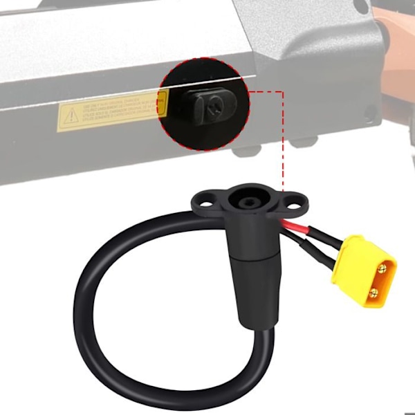 Kukirin G2 Pro Musta Sähkötrottinetteen Latausportti Svart