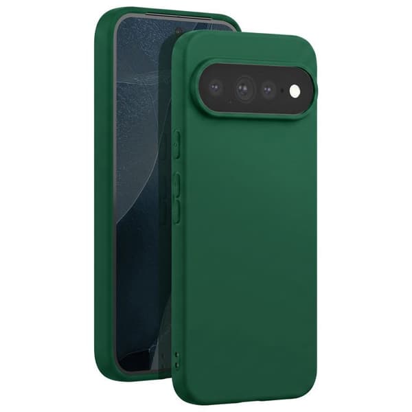 Silicone Cover til Pixel 11 Pro XL, Stødabsorberende, Olieforsinket, Mørkegrøn Grön