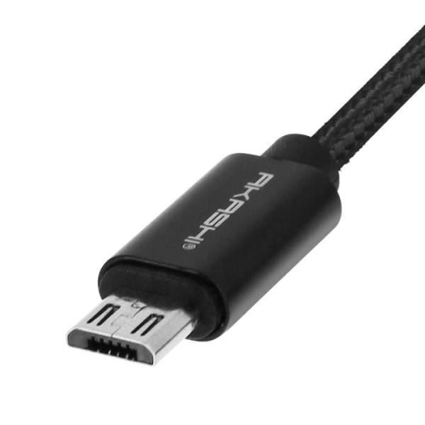 USB typ C till Micro-USB-kabel - Överför och ladda - Akashi 1m Svart