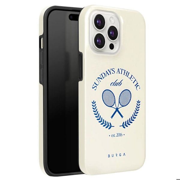 Coque för iPhone 15 Pro - Burga Leisure Club - Stöttålig och repfria - Vit