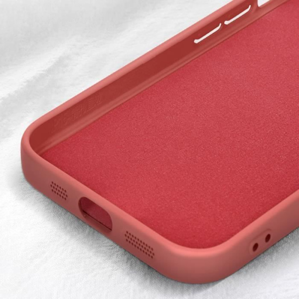 Silikonfodral till iPhone 15 - AVIZAR - Söt lax - Soft Touch - Skyddar kameran Rosa