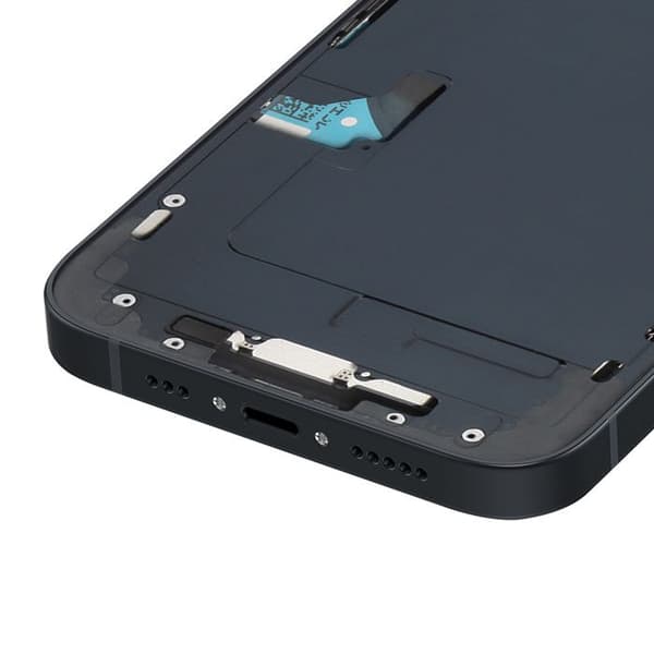 Komplet Chassis til iPhone 14 med Bagglas og Kameralinser Sort Svart