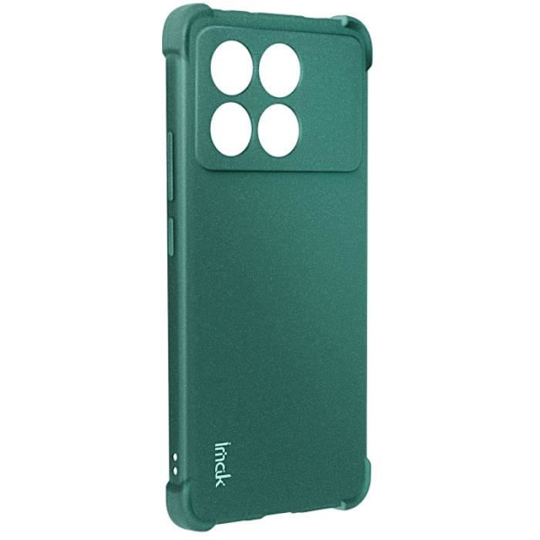 Fodral för Xiaomi Poco X6 Pro Soft Förstärkta hörn Skyddad kamera iMak Mörkgrön