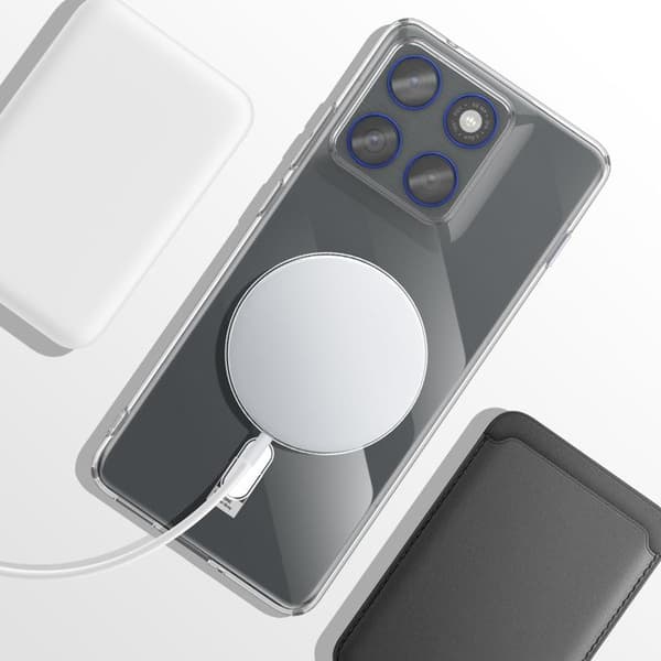 Skydd för Motorola Edge 70 MagSafe Antikondens Transparent Vit