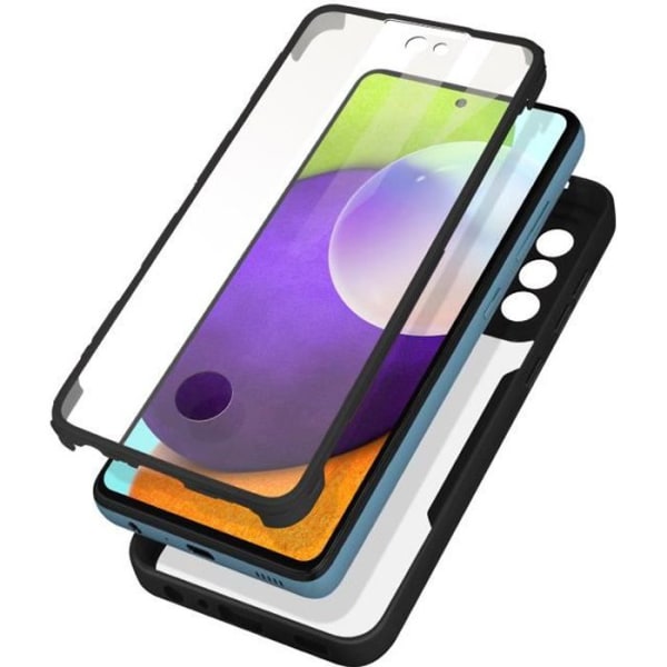 Kovakuori - AVIZAR - Samsung A52, A52 5G, A52s - Takana plexigas - Edessä polymeeristä - Musta Svart