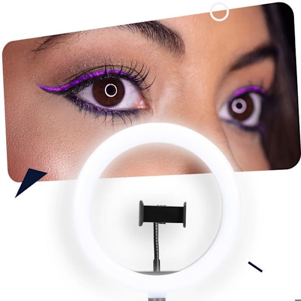 Ring Light Akashi Stativ Svart
