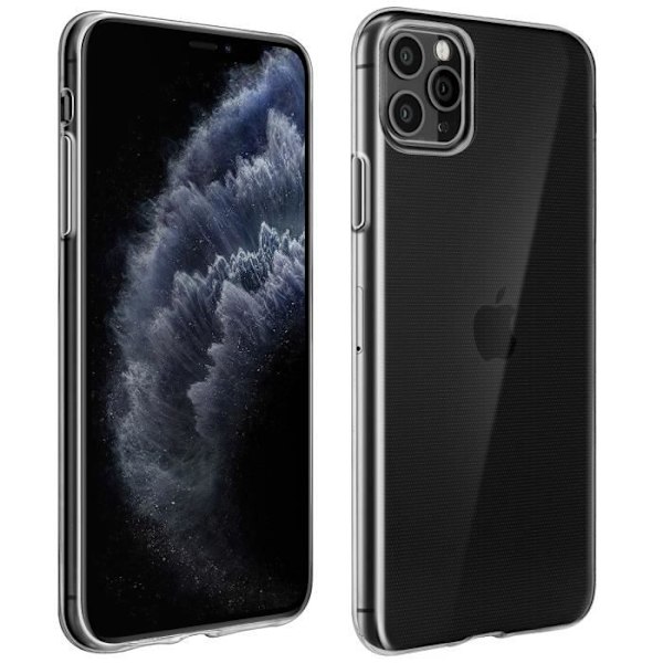 Coque - AVIZAR - iPhone 11 Pro Max - Mjuk silikon - Transparent - Ultrafin Vit