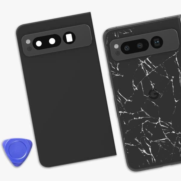 Ersättningsglas bak till Google Pixel Fold Black Svart