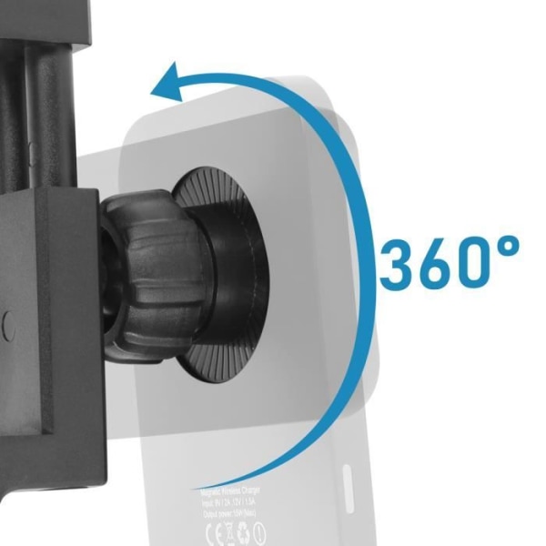 Støtte Bil - LinQ - MagSafe 15W - Rund Luftventilationsmontering - 360° Rotation - LED Indikator