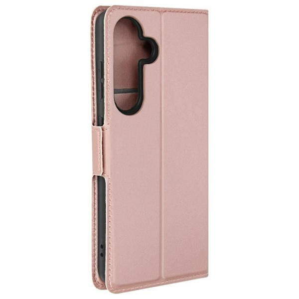 AVIZAR etui til Samsung Galaxy S2 - Slim Powder Pink Design - Halvstiv skal - Kortholder og videounderstøttelse Rosa