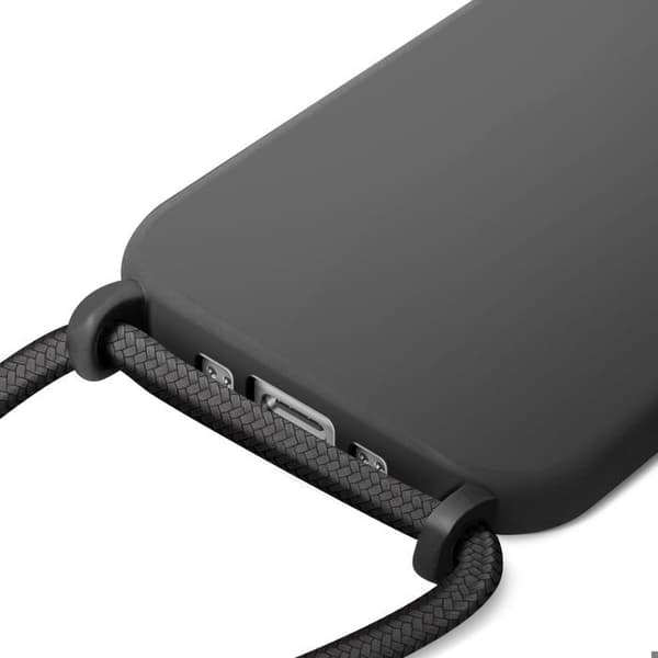 Cover - ADVISE - iPhone Air - Silikone Soft Touch - Justerbar Snor - Sort Svart