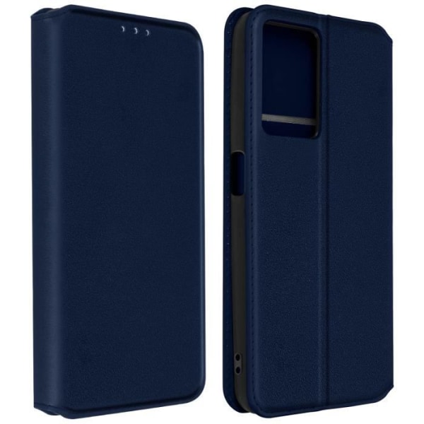 Taske til Oppo A57 og A57s - AVIZAR - Flip Card Holder Video Support - Blå Blå