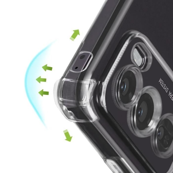 Kotelo Oppo Reno 12 Prolle Iskunkestävä joustavat vahvistetut kulmat läpinäkyvä Transparent