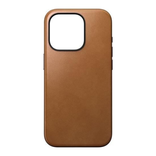 Nomad Coque Moderni nahkakotelo iPhone 15 Prolle Englanti Tan