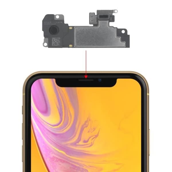 Intern højttaler - AVIZAR - til Apple iPhone XR - Sort - CE RoHS certificeret Svart