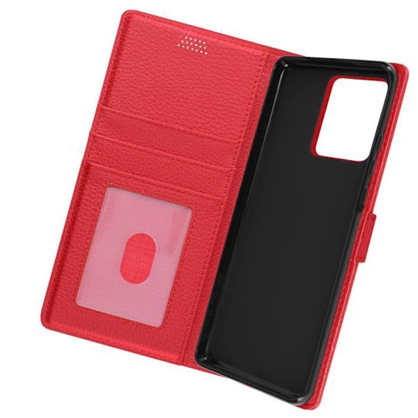 AVIZAR Taske til Motorola Edge 40 Neo - Rød - Flip Wallet Video Support Röd