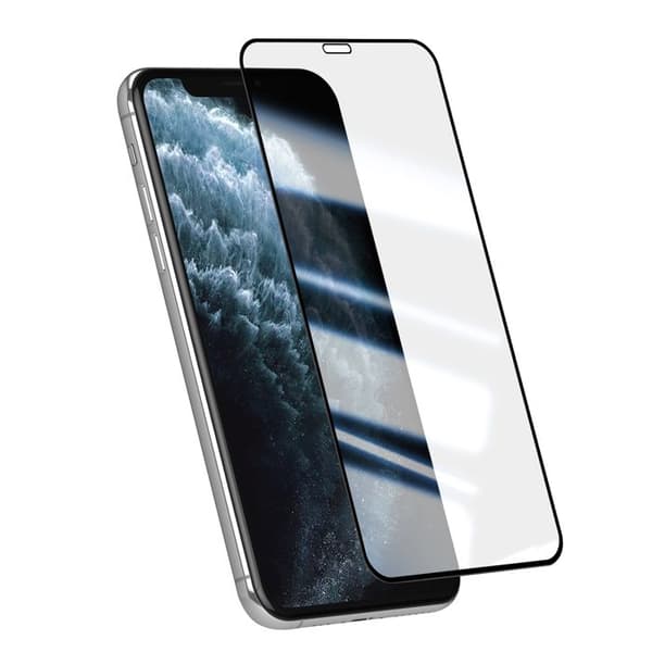 Härdat glas för iPhone 11 Pro Ripskydd Bisegerad 3D Full Glue Svart Sort