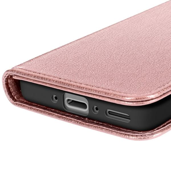 Plånboksfodral - AVIZAR - Samsung Galaxy A56/A36 - Roséguld - Videostöd - Magnetisk Rosa Champagne