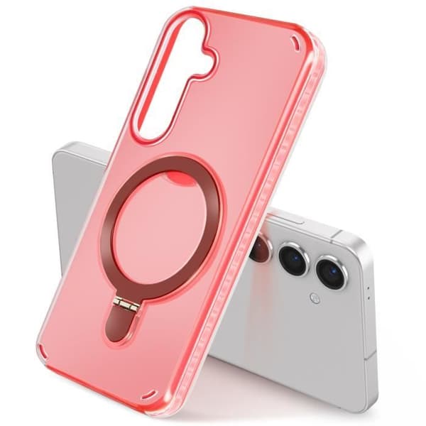 Coque MagSafe - Samsung - S24 Plus/S25 Plus - Antichok - Rød - Bimateriale Röd