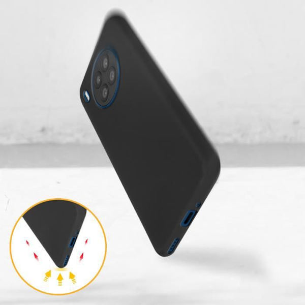Coque - AVIZAR - Honor 50 Lite / Huawei Nova 8i - Silikone Gel Fleksibel - Modstandsdygtig - Sort Svart
