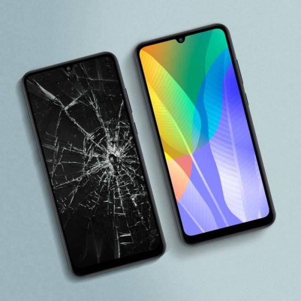 LCD-skærm - Huawei - Y6p - Sort - Erstatning - Inkluderet Touchskærm Svart