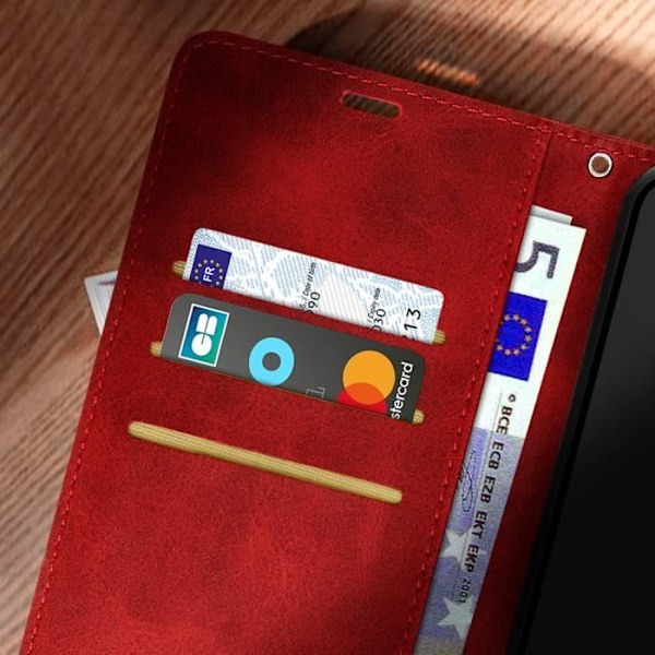 Fodral kompatibelt med Samsung A24 Wallet Red Fodral
