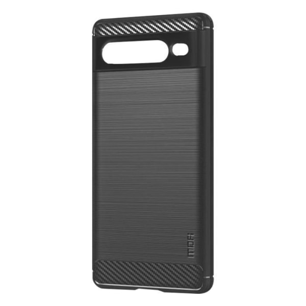 Etui - MOFI - Google Pixel 7 Pro - Carbon Effect - Børstet metal - Sort