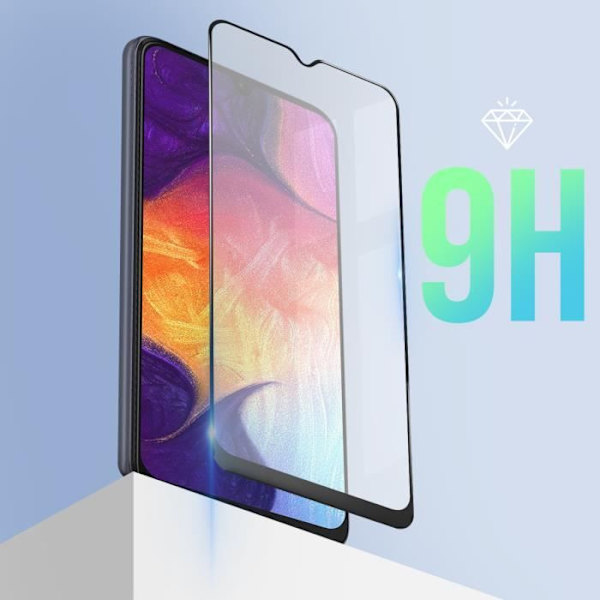 Skärmskydd - Samsung - Galaxy A50/A30s - Härdat glas - Anti-explosion - Ultrahalt Svart