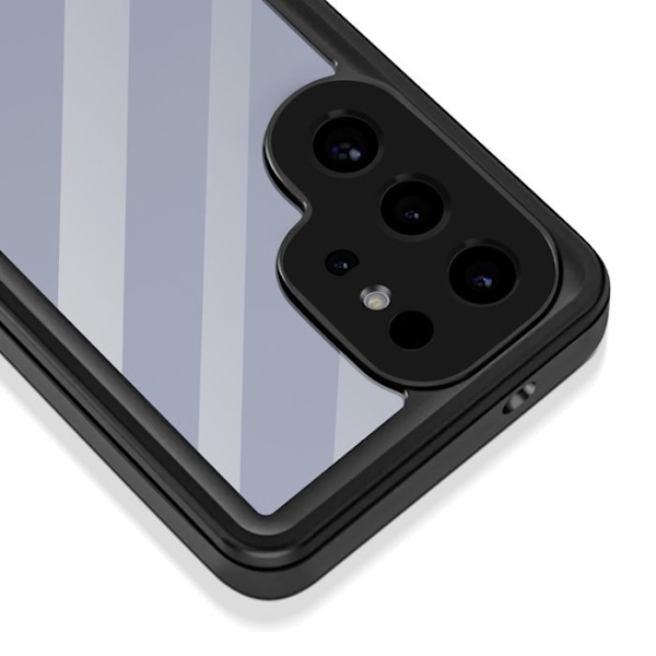 Täysi kuori Samsung Galaxy S25 Ultra, vedenpitävä IP68, iskunkestävä, Redpepper, läpinäkyvä Vit