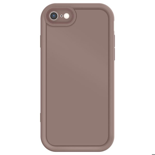Cover til iPhone SE 2022 / 2020 , 8 / 7 Silikone Hævede Kanter Brun kastanj