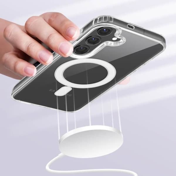 Skal - AVIZERA - Samsung Galaxy S24 - Stötresistent - Transparent - MagSafe Transparent