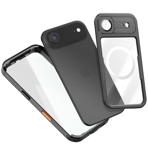 Vandtæt Cover - SHELLBOX - iPhone Air - Stødabsorberende - Vandtæt IP68 - Sort Svart