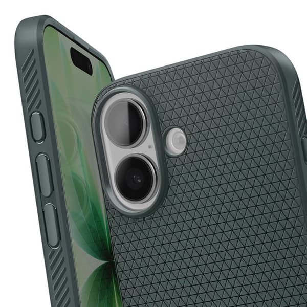 Cover til iPhone 17 - SPIGEN - Liquid Air - Blød - Skridsikker - Grøn Grön